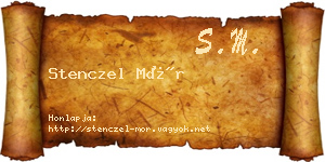 Stenczel Mór névjegykártya